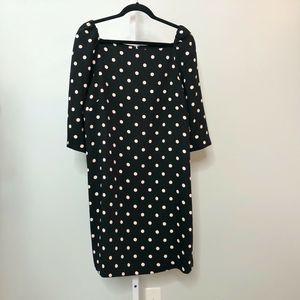 Elegant Black Polka Dot Dress